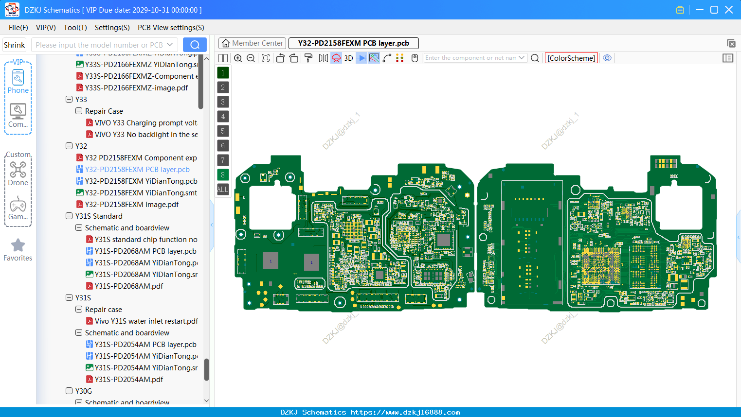 Vivo Y32-PD2158FEXM PCB Layer